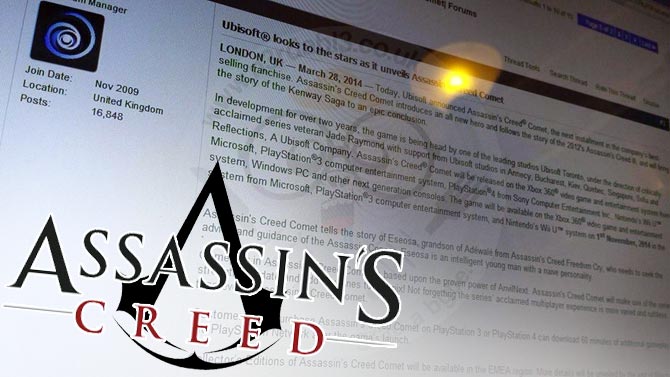Assassin's Creed Comet : un communiqué aurait fuité
