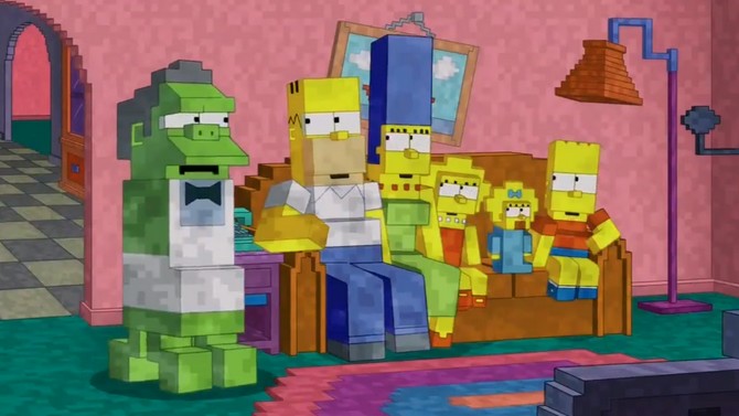 Quand les Simpson parodient Minecraft en vidéo