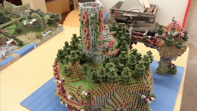 Les mondes de Minecraft sont fabriqués avec des imprimantes 3D