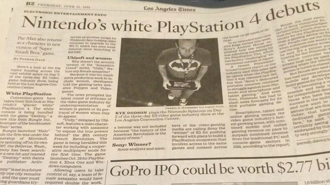 E3. Saviez-vous que Nintendo produit des PS4 (blanches) ?