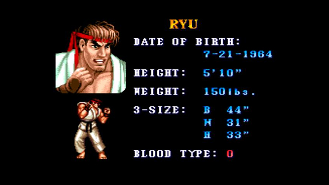 Ryu (Street Fighter) fête ses 50 ans... aujourd'hui !