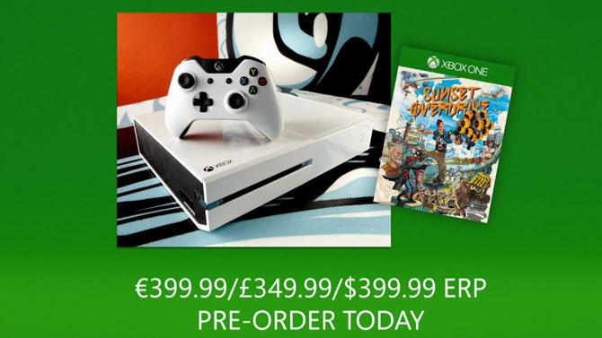 Microsoft annonce un pack Xbox One blanche + Sunset Overdrive