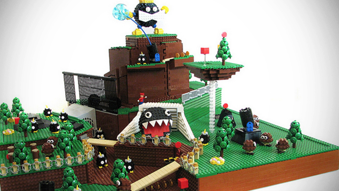 Mario 64 recréé en LEGO