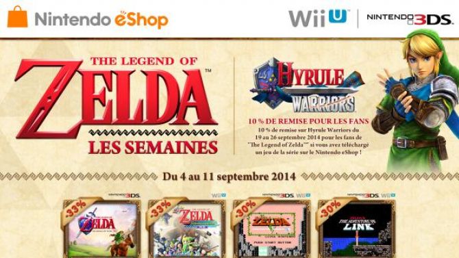The Legend of Zelda : des titres à prix réduit et 10% de remise pour Hyrule Warriors