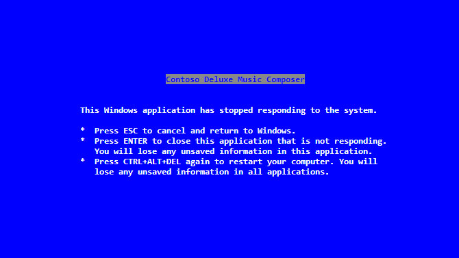 Qui a écrit le texte de l'écran bleu de Windows ?