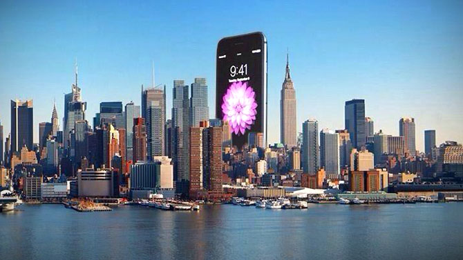 L'image du jour : une première publicité réaliste pour l'iPhone 6 Plus