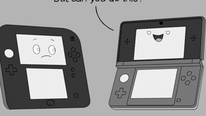 L'image du jour : quand la Nintendo 3DS trolle la 2DS