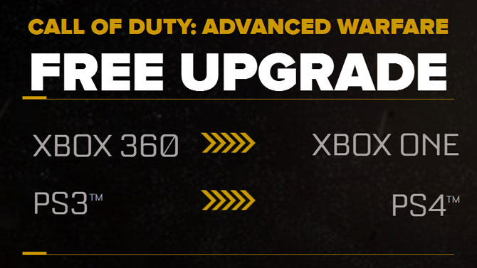 CoD Advanced Warfare gratuit sur PS4/Xbox One pour les joueurs PS3/Xbox 360