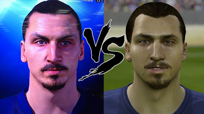 PES 2015 vs FIFA 15 : notre impressionnant comparatif de Zlatan Ibrahimovic