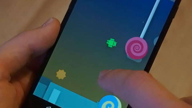 Android Lollipop : un clone de Flappy Bird caché