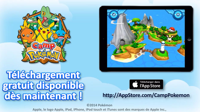 Camp Pokémon annoncé sur iPhone et iPad