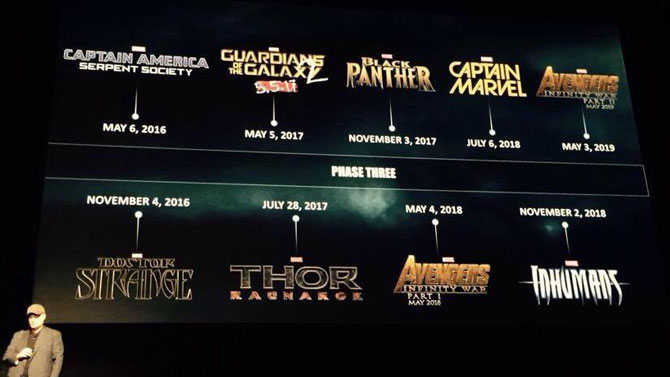 Marvel Studios annonce 9 nouveaux films jusqu'en 2019