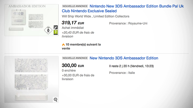 New Nintendo 3DS : le modèle collector Ambassador déjà sur eBay
