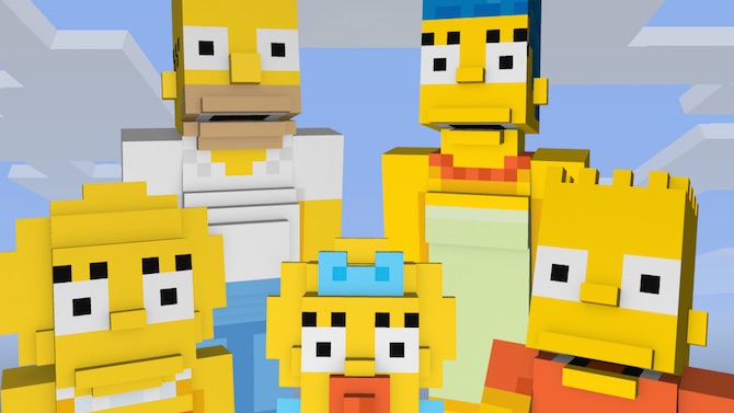 Les Simpson déboulent dans Minecraft Xbox Edition