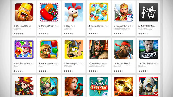 En 2014 Google Play propose plus d'applications que l'App Store
