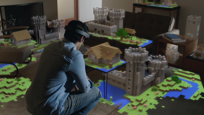 Minecraft avec HoloLens, la vidéo qui fait rêver