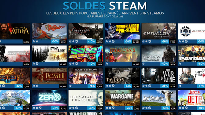 Steam : plus de 50 jeux soldés, comme ça pour le plaisir