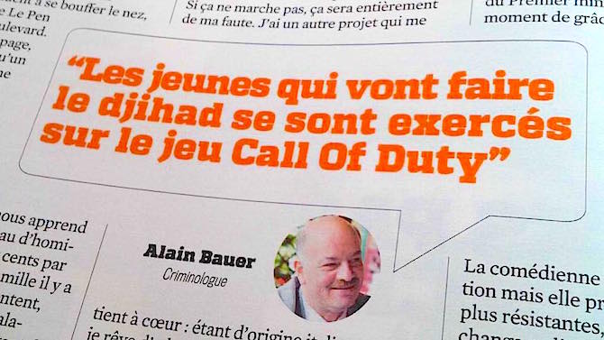 "Les jeunes qui vont faire le Djihad se sont exercés sur Call of Duty"