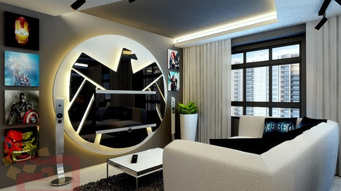 Il crée un appartement 100% Avengers, les photos