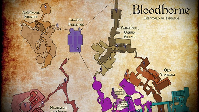 Bloodborne : un fan créé de superbes cartes de Yharnam