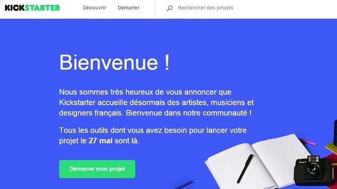 Kickstarter se lance en France