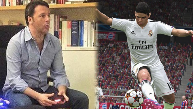 En Italie, le 1er ministre joue à PES en attendant les résultats des élections