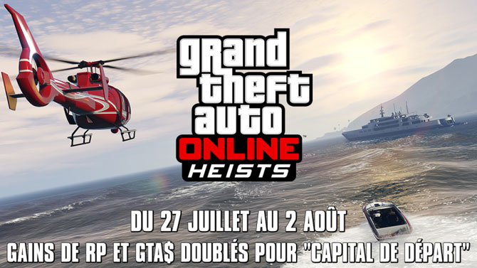 GTA Online : Rockstar double les gains de RP et de GTA$