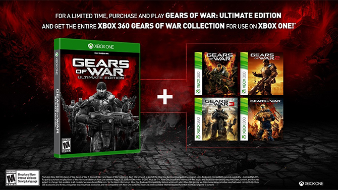 Gears of War Ultimate Edition acheté, tous les jeux de la série offerts