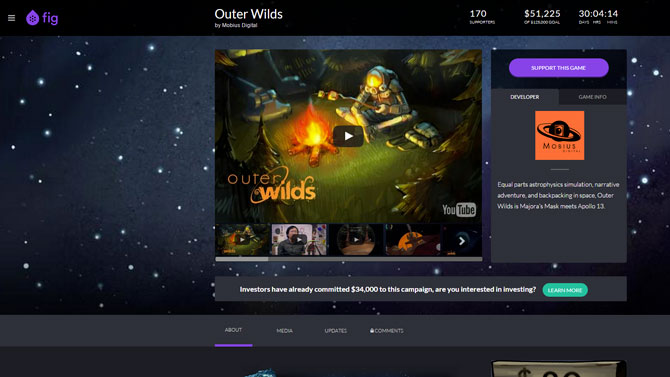 Fig : Un nouveau Kickstarter dédié au jeu vidéo vous permet de devenir actionnaire