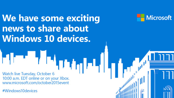 Microsoft : Des nouveaux appareils sous Windows 10 annoncés début octobre