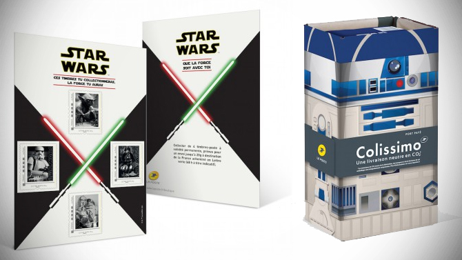 Star Wars s'invite sur les timbres et les colis en France, les images