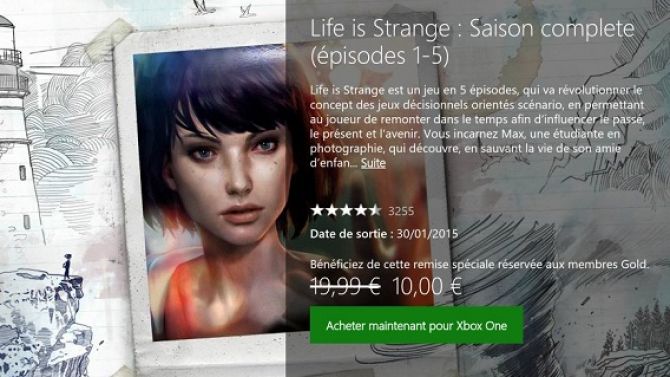 Life is Strange Xbox One : 50% de réduction aujourd'hui pour toute la série