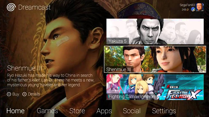 Dreamcast 2 : La vidéo de l'interface qui fait rêver