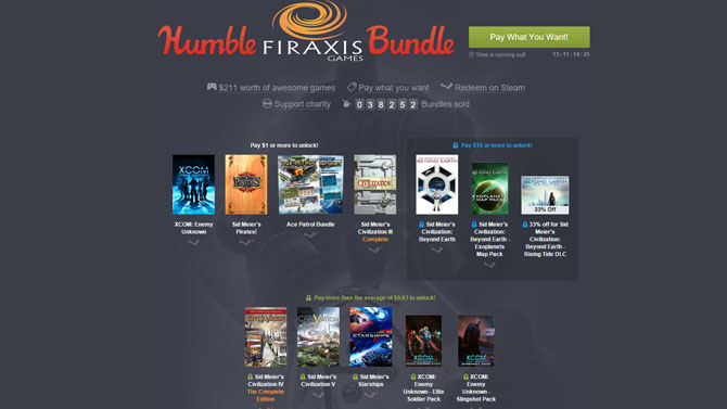 Humble Bundle Firaxis : Civilization, XCOM, Ace Patrol pour la bonne cause