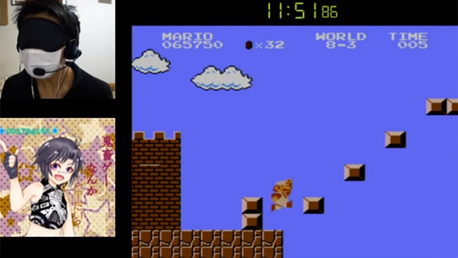 Super Mario Bros. terminé en moins de 15 minutes les yeux bandés, l'exploit en vidéo