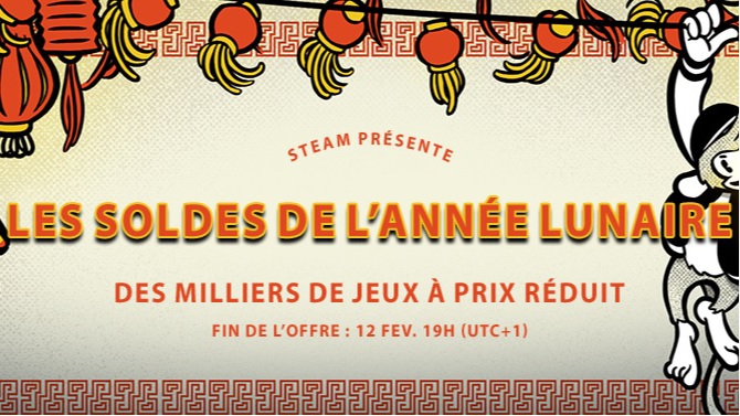 Steam lance des nouvelles soldes à l'occasion du Nouvel An Chinois