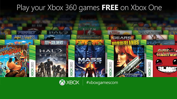 Rétrocompatibilité Xbox One : Microsoft ajoute des nouveaux jeux