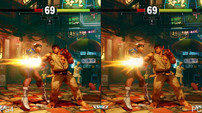 Street Fighter V Comparatif PS4 vs PC avec options au