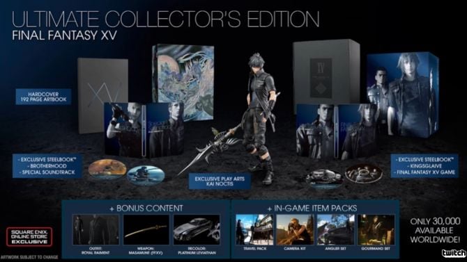 Final Fantasy XV présente ses versions Collectors dont une Ultimate qui tue