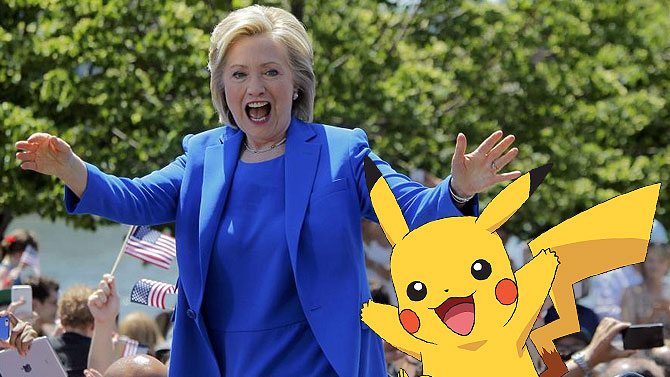 Pokémon GO : Hillary Clinton utilise le jeu comme aide à sa campagne