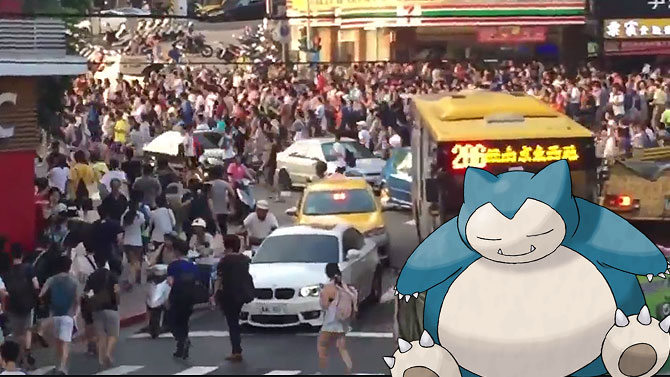 Pokémon GO : L'apparition d'un Ronflex à Taïwan crée un gigantesque mouvement de foule