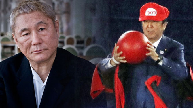 Takeshi Kitano n'a pas trop aimé Le 1er Ministre japonais en Mario