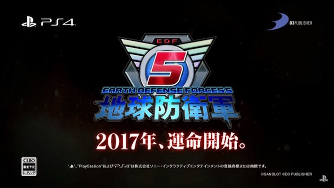 TGS : Earth Defense Force 5 annoncé en vidéo