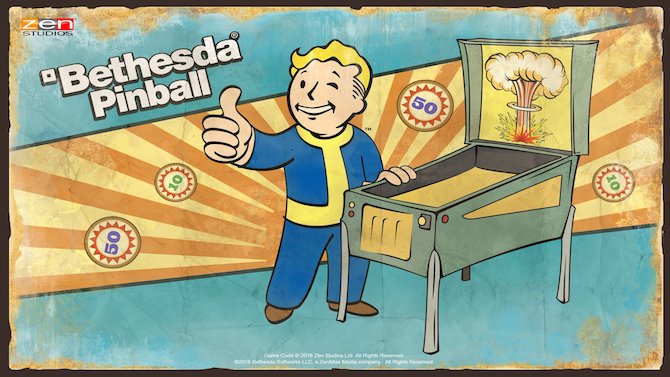 Zen Studios tease des tables de flipper de jeux Bethesda