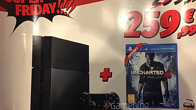 Black Friday en France : Déstockage de PS4 + Uncharted 4 dès lundi