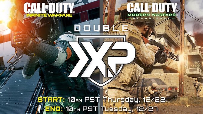 COD Infinite Warfare et Modern Warfare Resmastered : Un week-end Double XP aussi