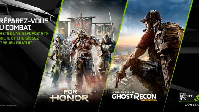 Nvidia lance un nouveau bundle For Honor et Wildlands pour ses GTX 1080/1070