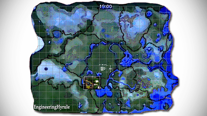 La carte de Zelda Breath of the Wild vs Skyrim vs jeux Zelda : l'impressionnant comparatif