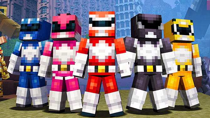 Les Power Rangers (et leurs ennemis) débarquent dans Minecraft, les images