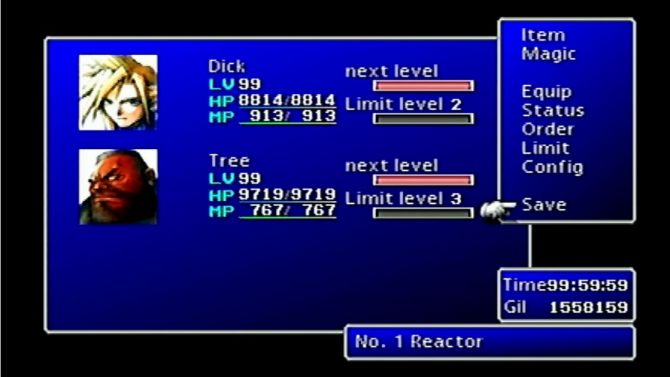 Final Fantasy VII : Un joueur monte ses persos au niveau 99 dès le début